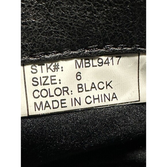 NEW Milwaukee Performance Womens Size 6 Black Lace Up Moto Boots Studded Straps - Picture 10 of 10